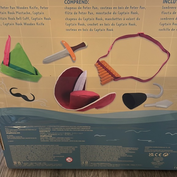 Brand New Disney Children’s Peter Pan Role Play Set Peter Pan And Captain Hook - Picture 5 of 9